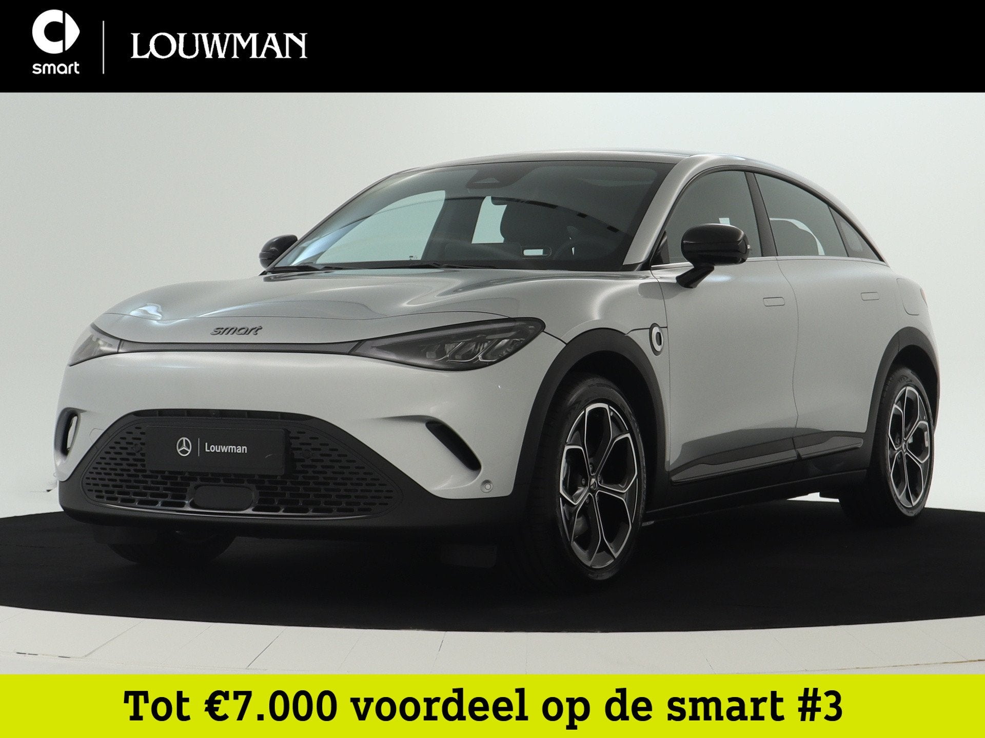 Smart #3 Pro 49 kWh | Dodehoekdetectie | Apple CarPlay/Andro, Auto's, Smart, Automaat, 1780 kg, Zwart, Leder en Stof