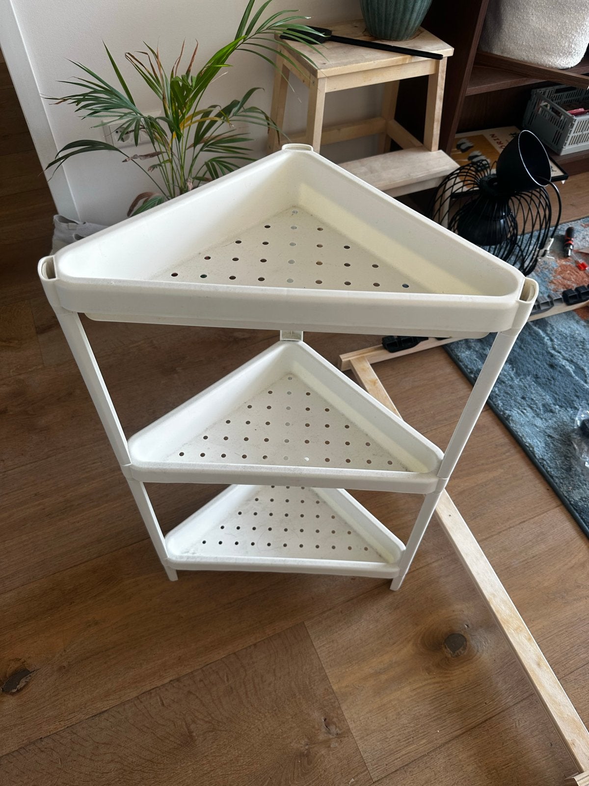 IKEA VESKEN Hoekplank / Opbergrek - Wit, Ophalen, Zo goed als nieuw