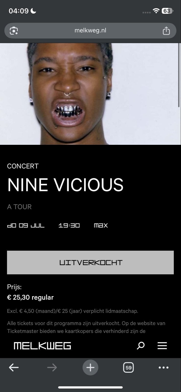 Nine Vicious kaartje, Eén persoon