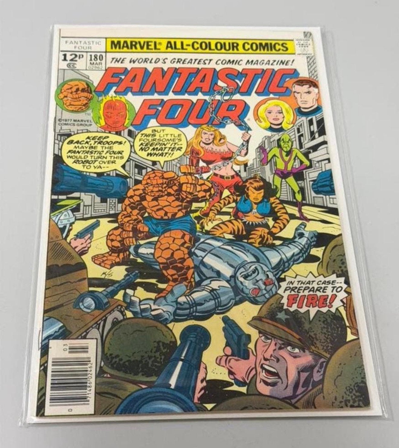 Fantastic Four #180 (Marvel) March 1977 Engelse Comic strip, Eén comic, Ophalen of Verzenden, Zo goed als nieuw, Amerika