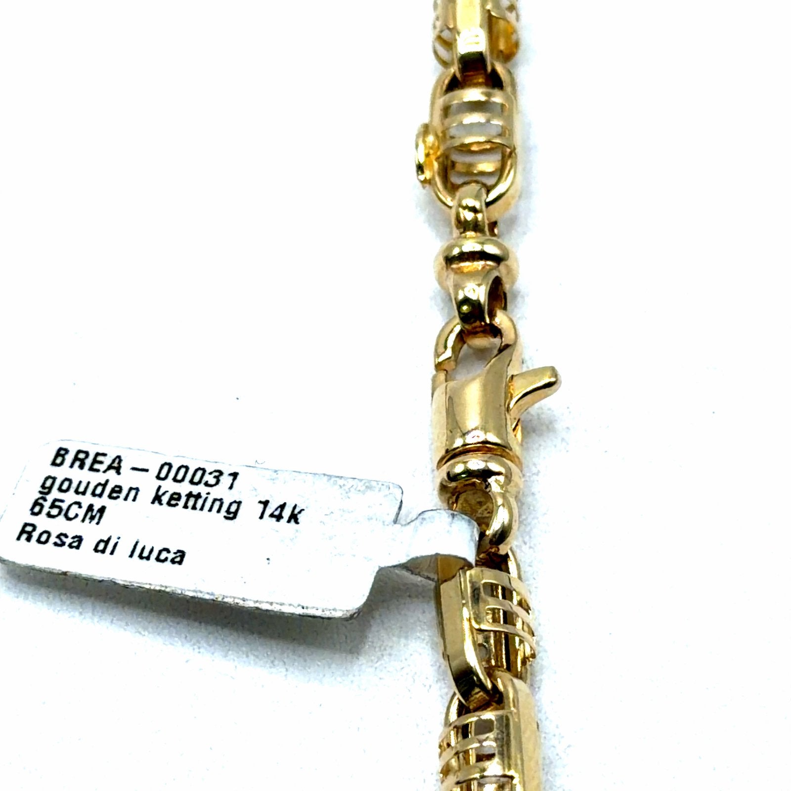 Gouden ketting 14K - 65CM - Rosa di Luca, Sieraden, Tassen en Uiterlijk, Kettingen, W, Nieuw, Ophalen of Verzenden, W