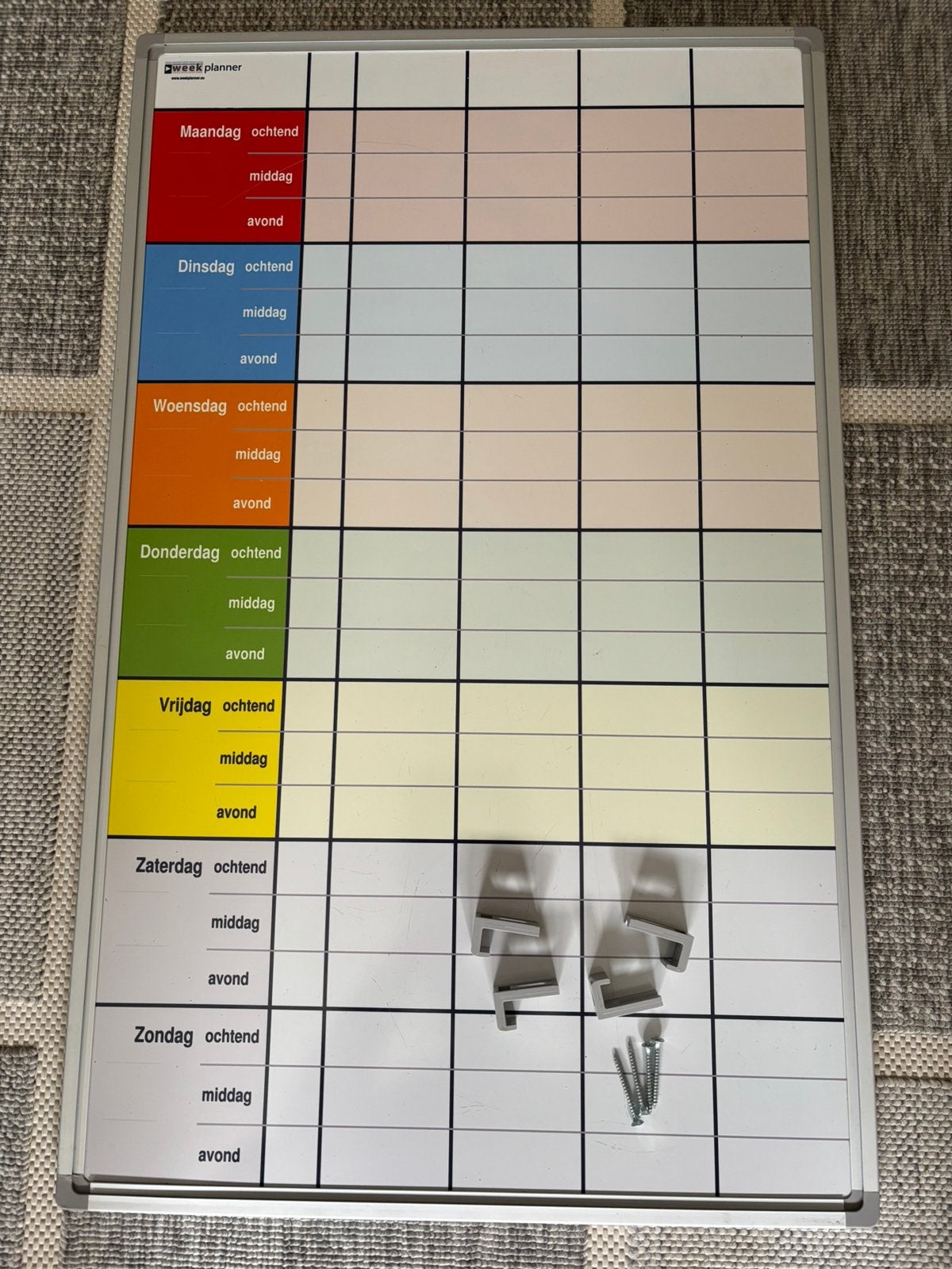 Weekplanner - magnetisch en beschrijfbaar, Ophalen, Gebruikt, Magneetbord