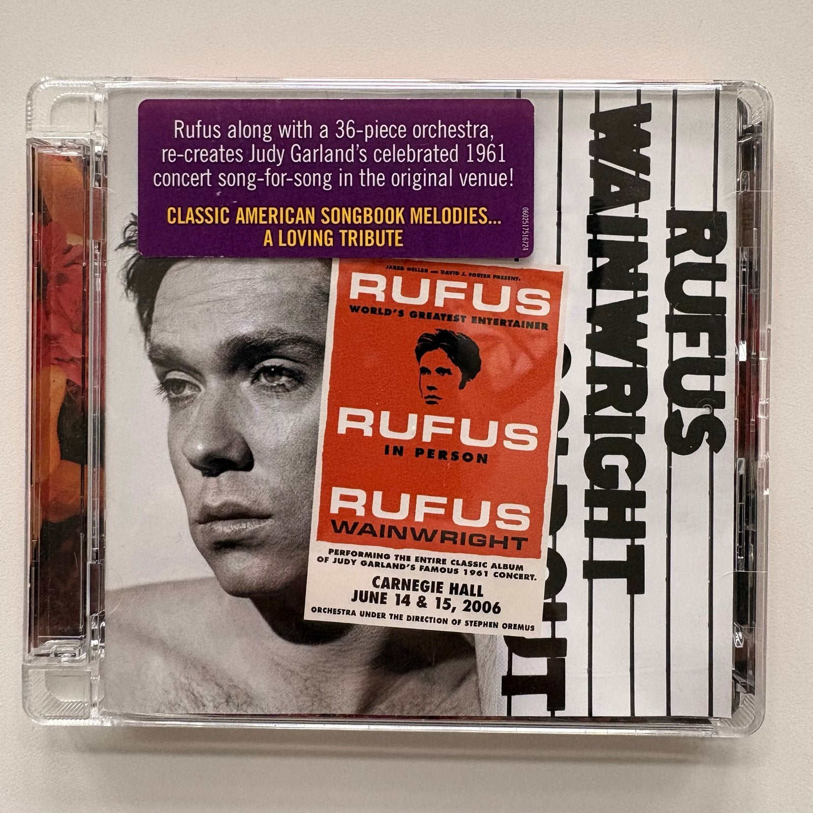 Rufus Wainwright - Rufus Does Judy at Carnegie Hall CD, Zo goed als nieuw, Live-album, Inclusief boekje, Verzenden