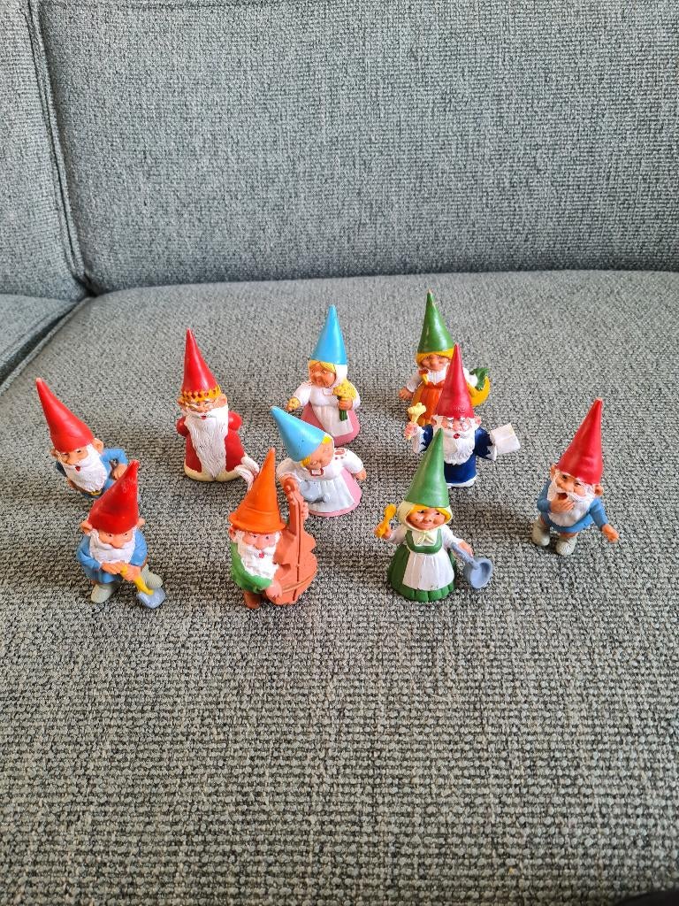 David de kabouter vintage poppetjes 10 stuks, Star toys Barcelona, Gebruikt, Ophalen of Verzenden, Nvt