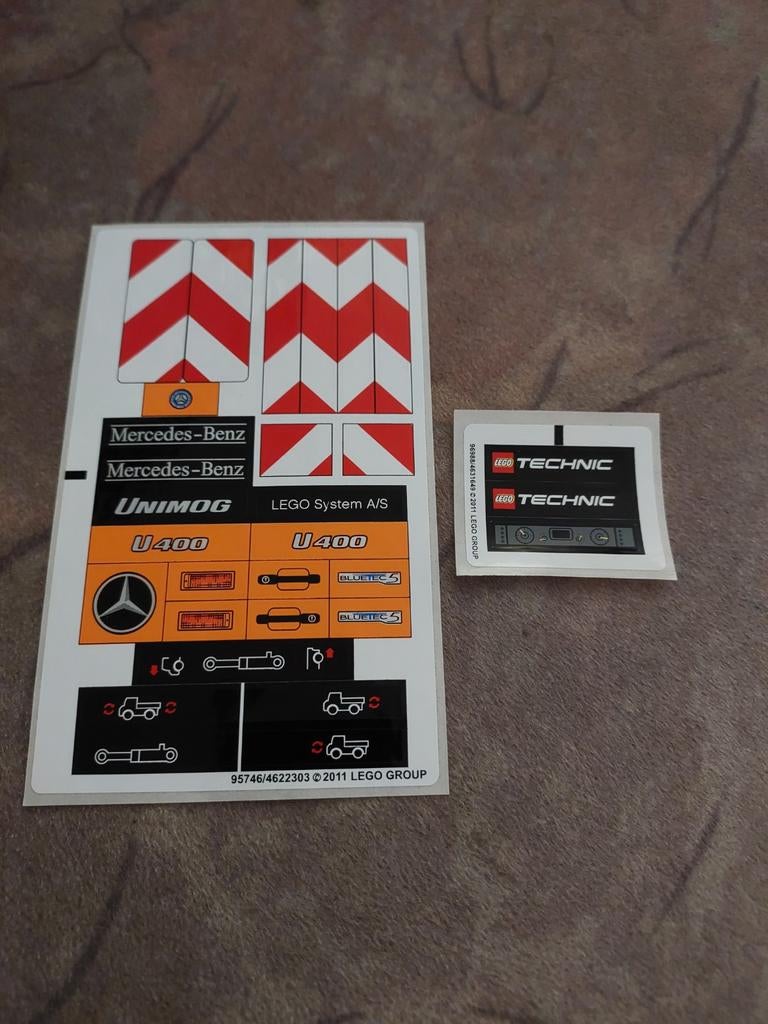 Lego 8110 Uni-Moc stickervel, Ophalen of Verzenden, Nieuw