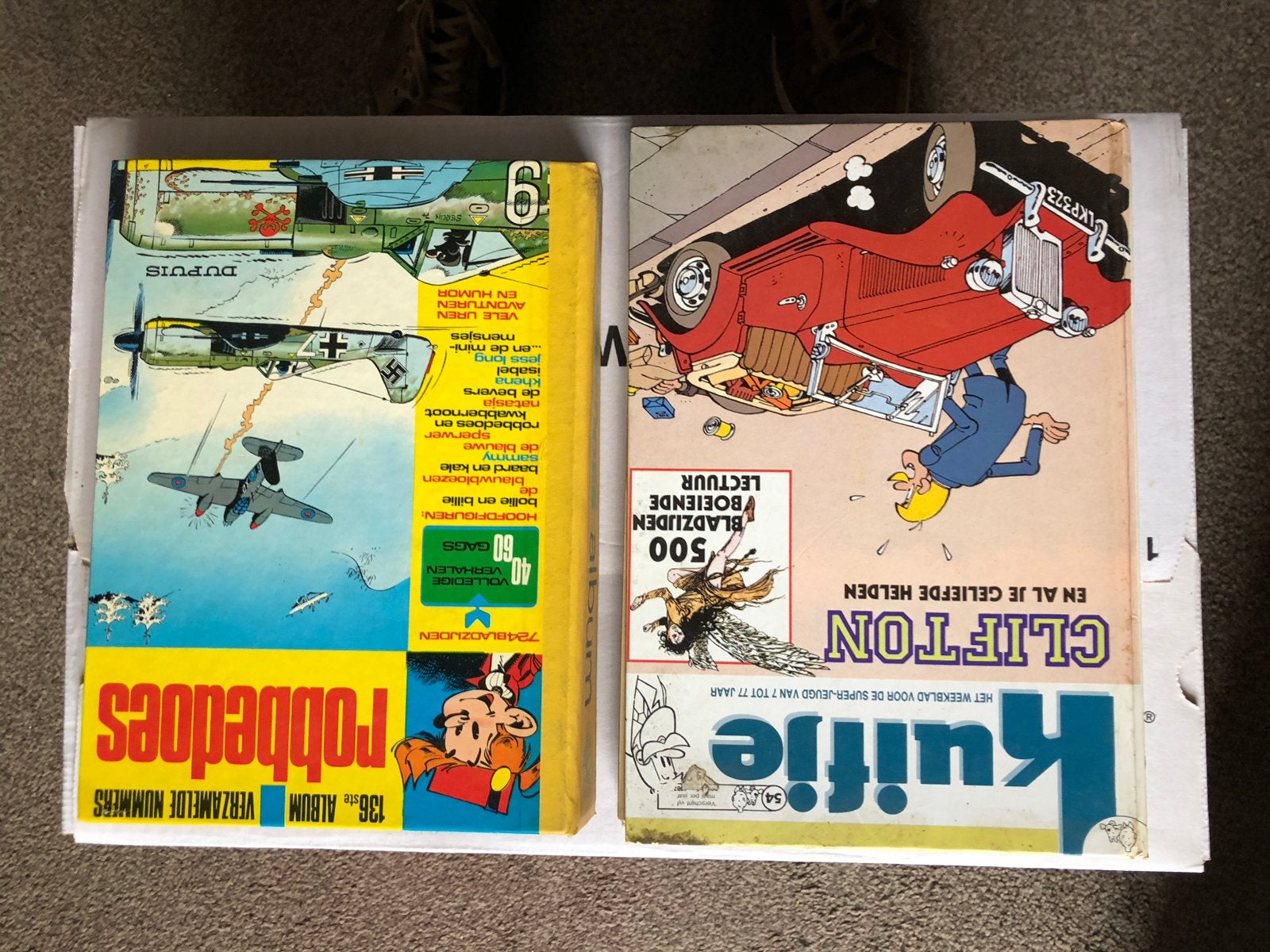 Robbedoes en Kuifje stripboeken - Vintage collectie, Meerdere stripboeken, Ophalen, Gelezen
