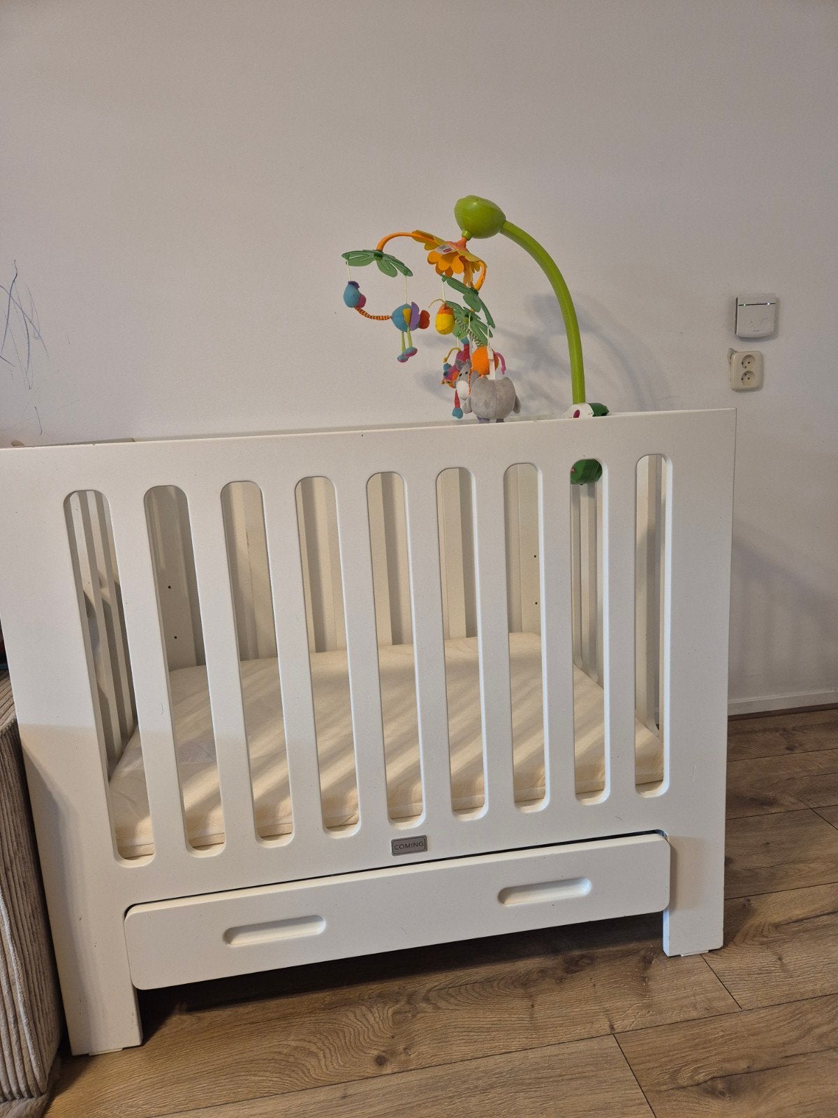Baby box met boxkleed en hoes voor matras, Ophalen, Gebruikt, Rechthoekig, Boxkleed