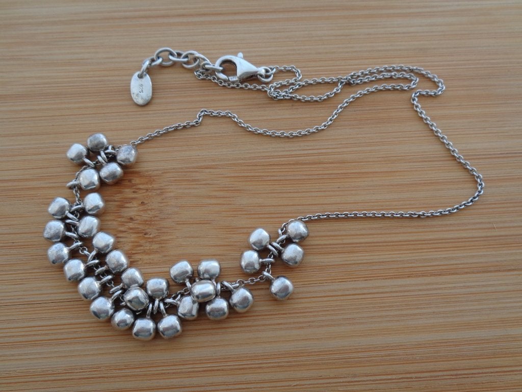 zilveren ketting van ESPRIT met zilveren nuggets [154], Met hanger, Verzenden, Zo goed als nieuw, Zilver