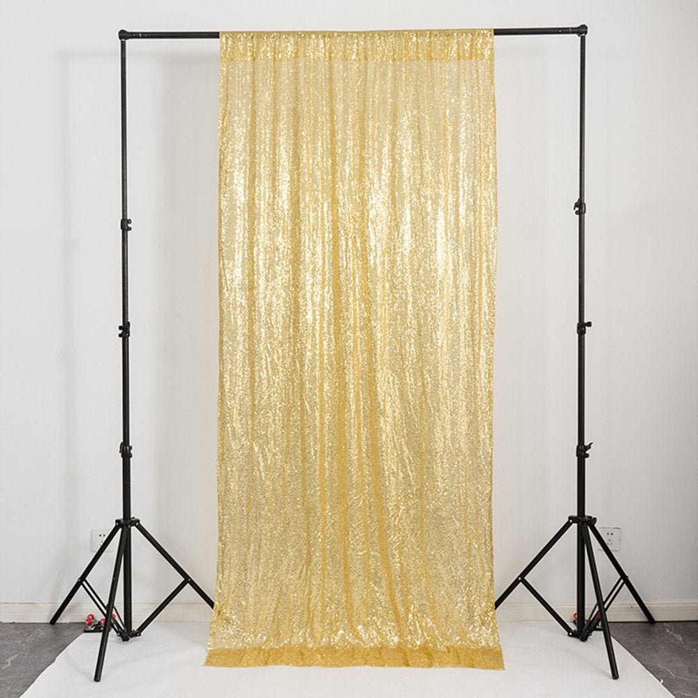 Goud Glitter Gordijn / Pailletten Achtergrond Feest Glimmend, Huis en Inrichting, Stoffering | Gordijnen en Lamellen, Nieuw, Verzenden