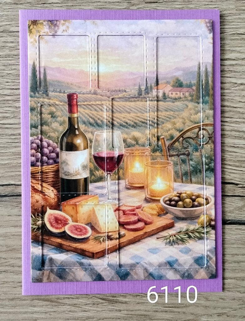 Handgemaakte kaart "toscane" (6110), Ophalen of Verzenden, Nieuw, Overige thema's