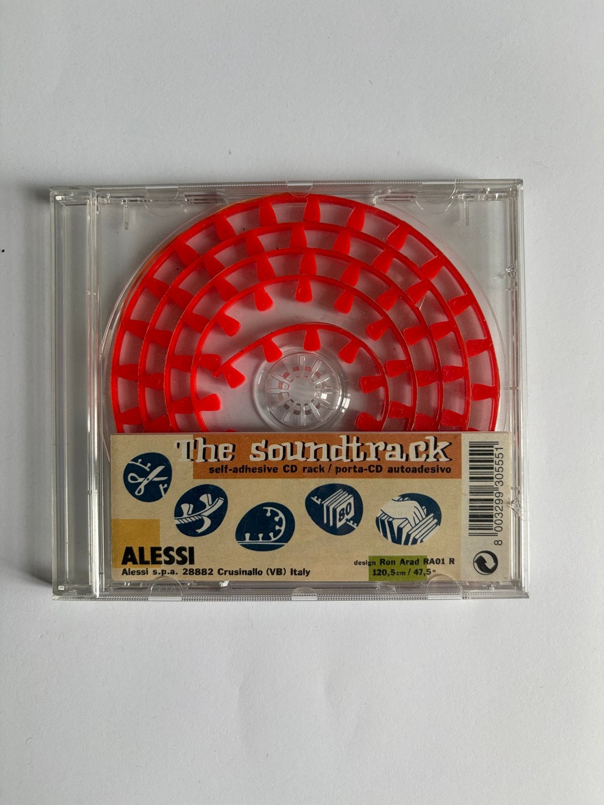 Alessi 'The Soundtrack' CD houder - Ron Arad RA01 R & W, Kunststof, Minder dan 25 discs, Nieuw, Ophalen of Verzenden