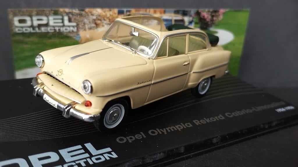 Opel Olympia Rekord Cabrio 1954 1:43 Opel Collection Pol, Overige merken, Auto, ., Nieuw