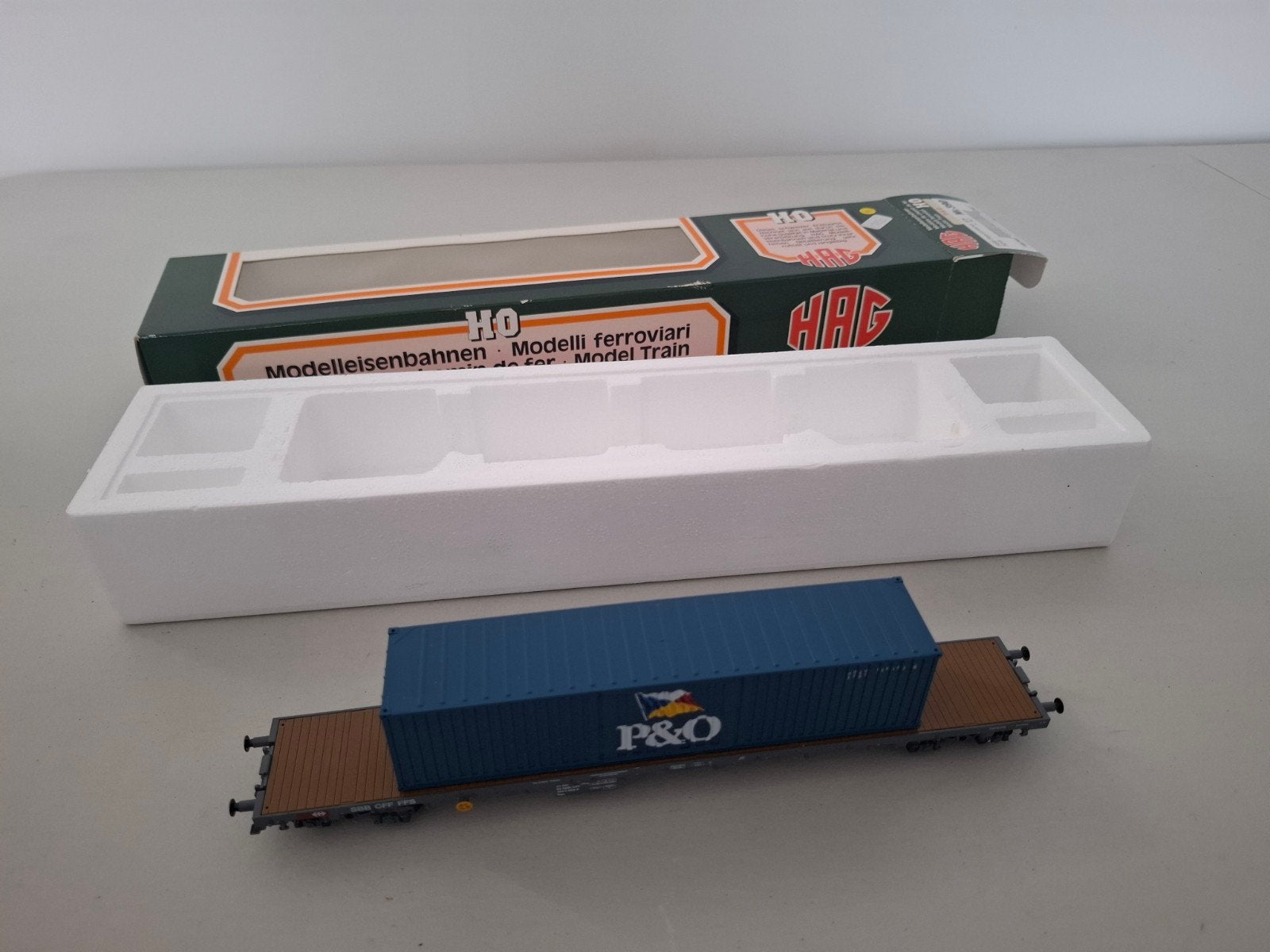 HAG 390 containerwagen met contrainer van de SBB, Wisselstroom, Ophalen of Verzenden, Märklin, Nieuw