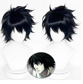 Death Note anime cosplay pruik L van synthetisch haar, Ophalen of Verzenden, Nieuw