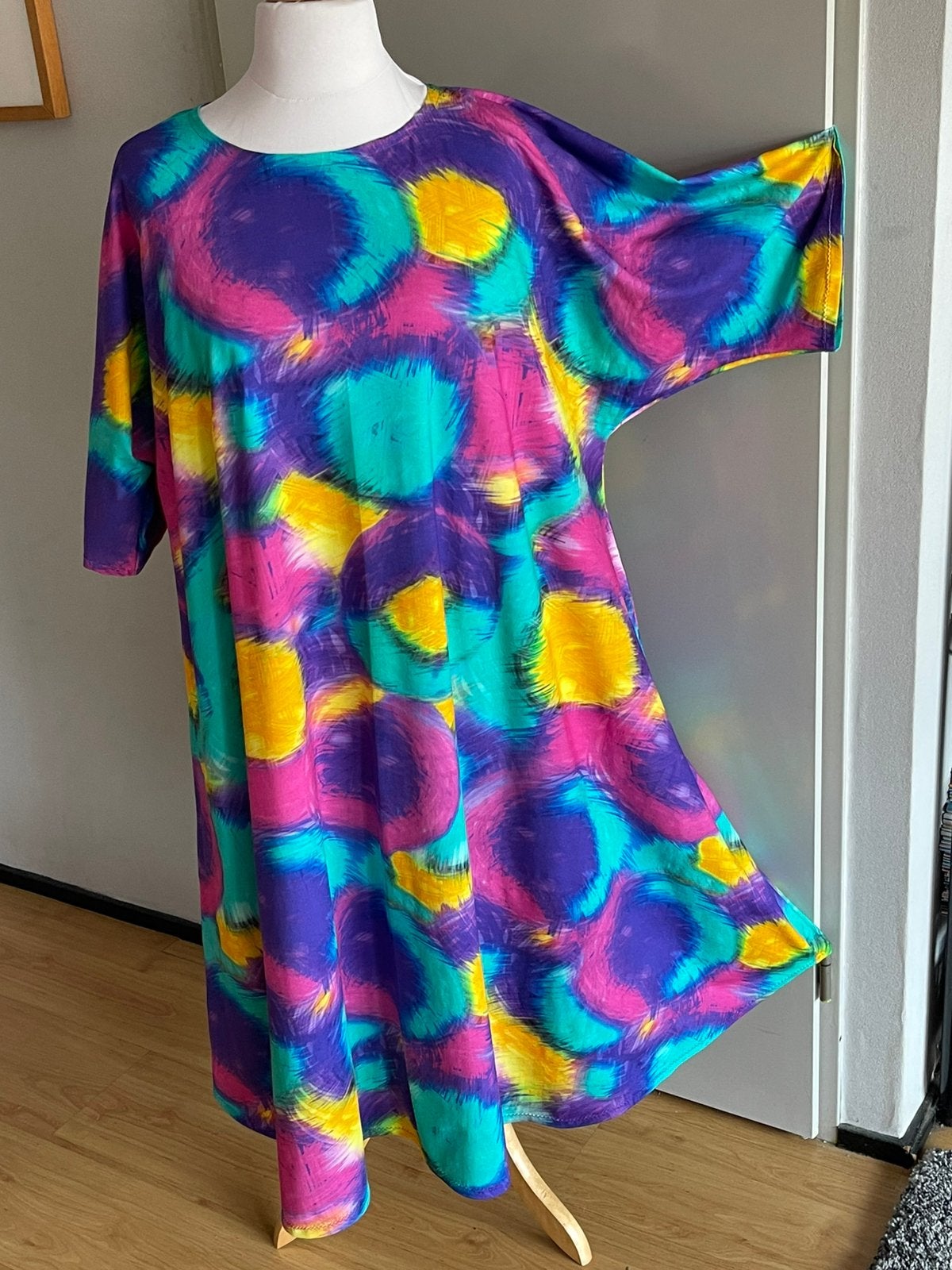 Peet: Multicolor A-lijn jurkje tot maat 56, Kleding | Dames, Grote Maten, Jurk, Paars, Nieuw, Ophalen of Verzenden