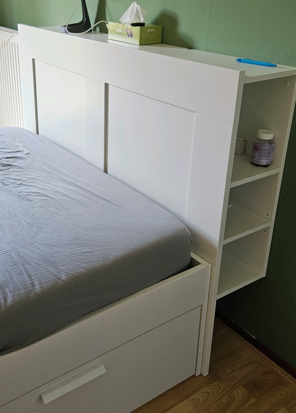 Brimnes Hoofdeind Wit 140 cm, Ophalen, Zo goed als nieuw, Tweepersoons