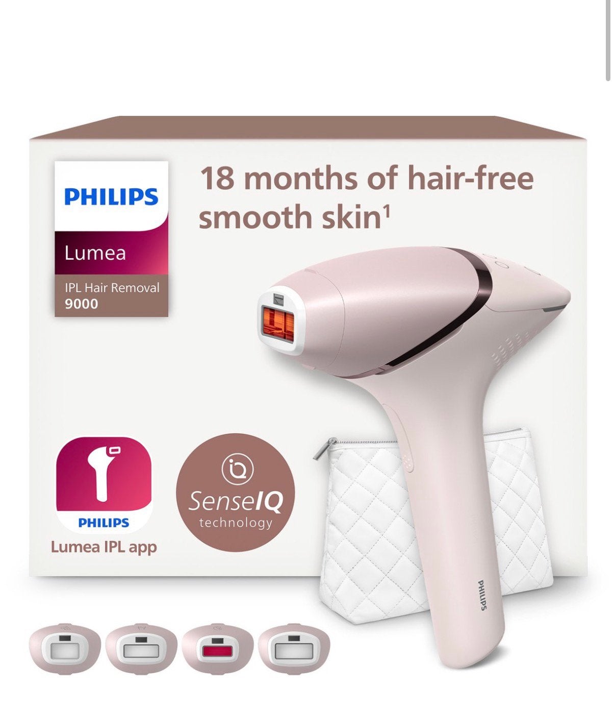 Philips Lumea Prestige 9000 Series - 4 opzetstukken, Ophalen of Verzenden, Zo goed als nieuw, Scheren en Epileren