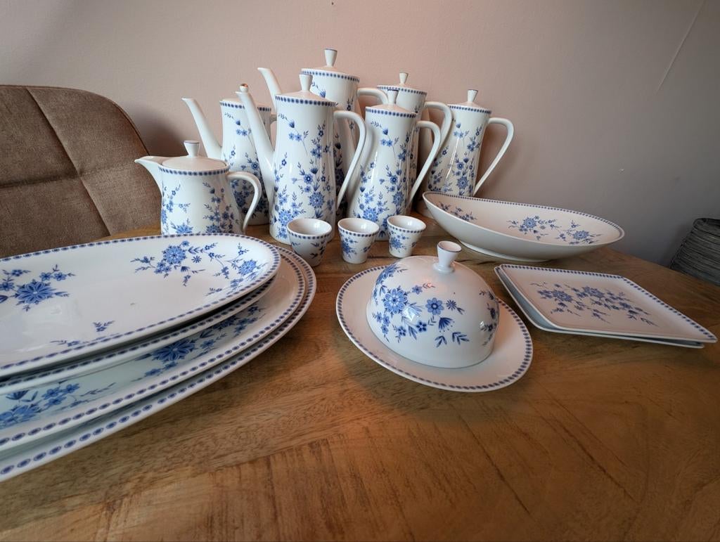 Compleet Seltmann Weiden Bavaria Servies 'Bayerisch Blau', Verzenden