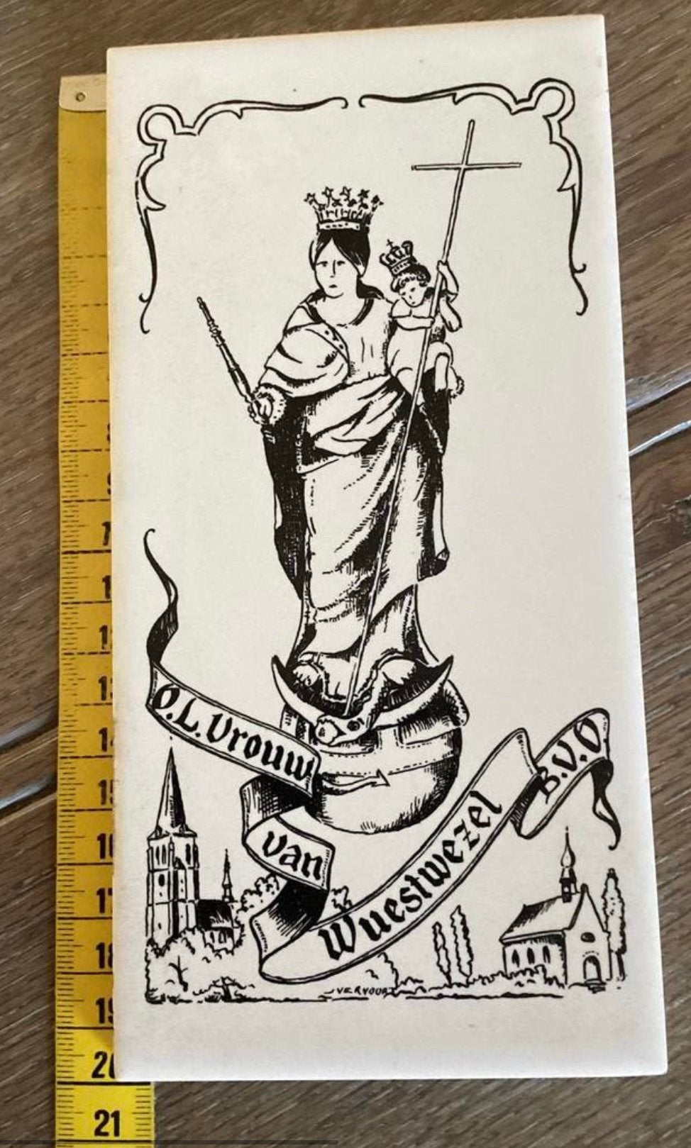 RELIGIEUZE TEGEL ..MOOI!!!, Antiek en Kunst, Antiek | Religie, Ophalen of Verzenden