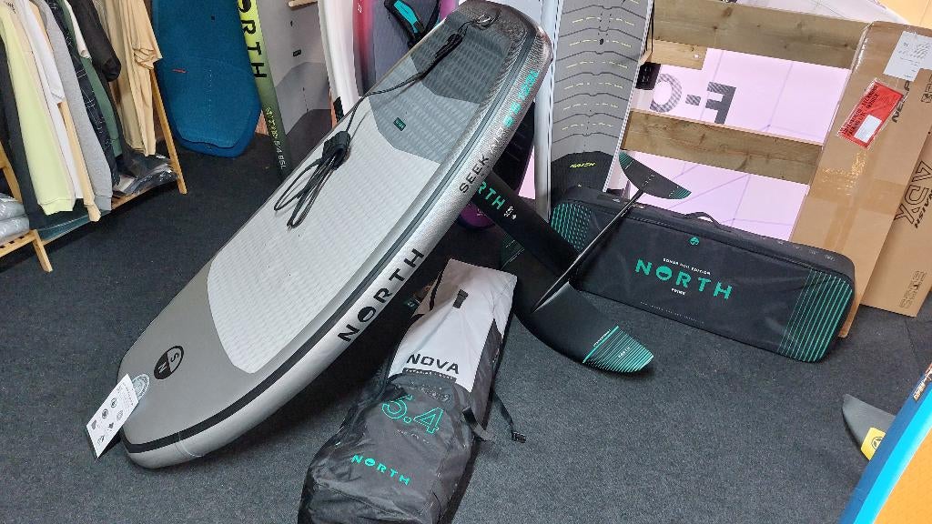 North Wingfoil Start Set - Seek Air + 1850 Foil + Nova 5.4 m, Watersport en Boten, Wingsurfen, Ophalen, North, ., Nieuw