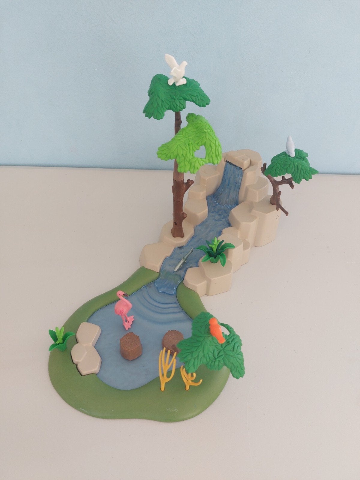 Playmobil- Waterval met flamingos, Ophalen of Verzenden, Zo goed als nieuw