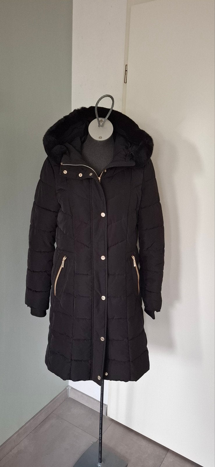 Geox jas winterjas mantel zwart maat 36 38 igs, Geox, Zwart, Ophalen of Verzenden, Maat 36 (S)