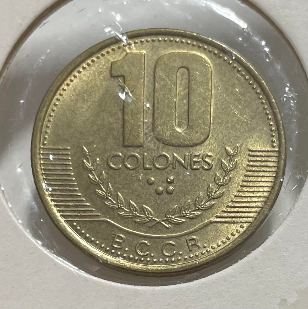 10 colones Costa Rica 1999, Ophalen of Verzenden, Midden-Amerika