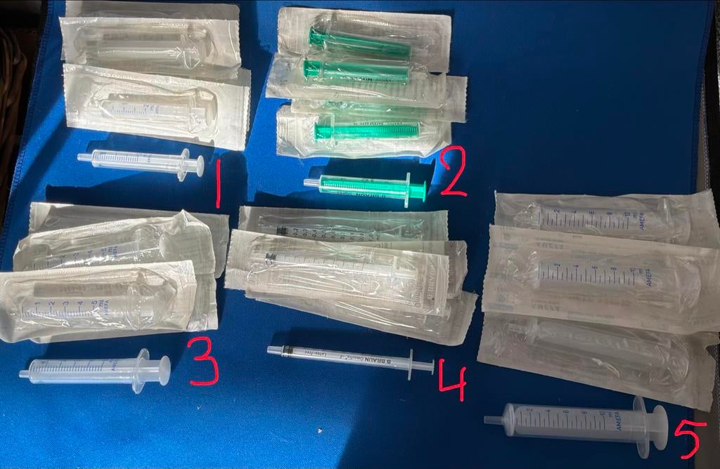 Div maten spuiten 1 ml 2 ml 5  ml 10 ml @, Ophalen, Nieuw