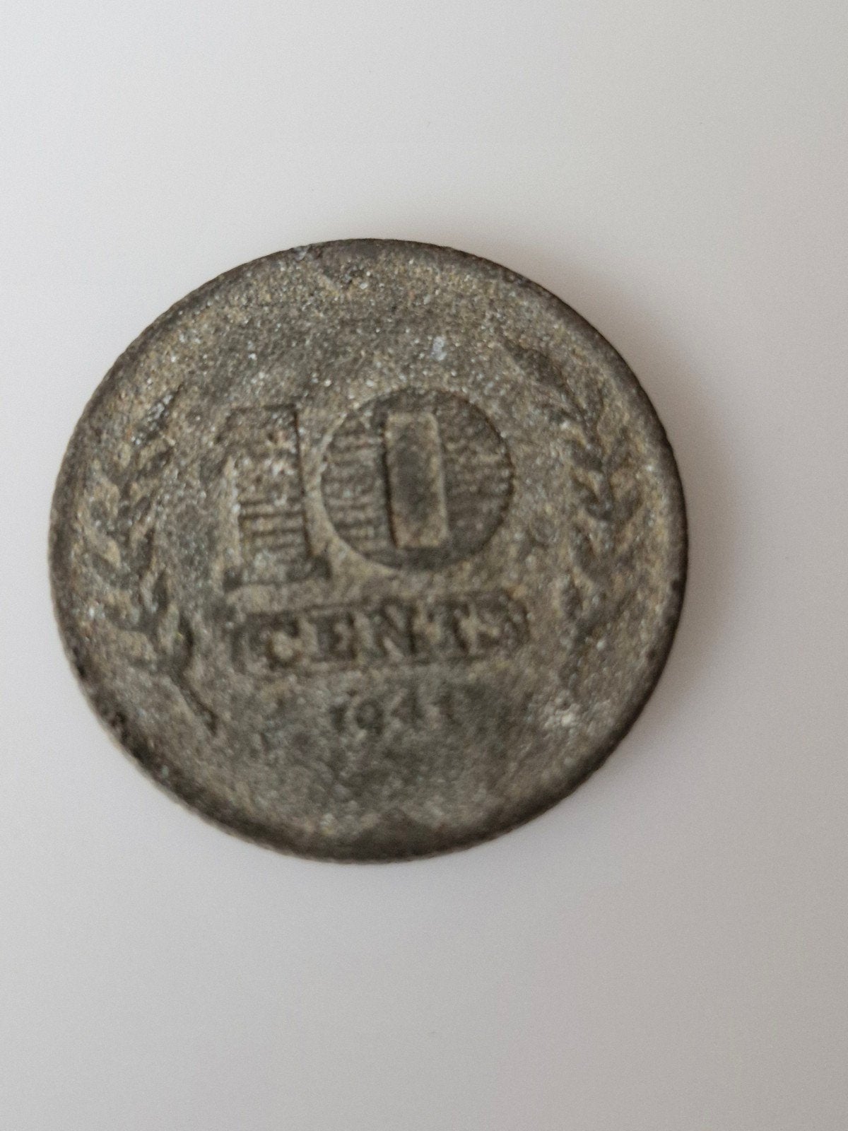 Nederland 10 cent 1941 zink - Koningin Wilhelmina, Postzegels en Munten, Ophalen of Verzenden, Koningin Wilhelmina, 10 cent, Losse munt