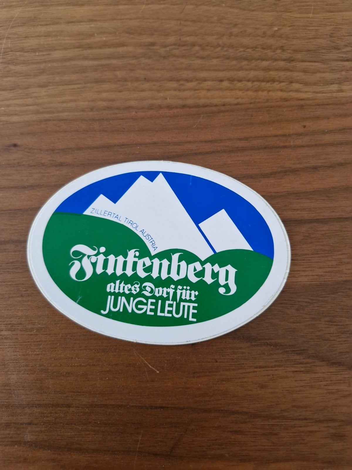 10561 Vintage Finsterberg Zillertal Tirol Oostenrijk Sticker, Verzamelen, Stickers, Gebruikt, Overige typen, Ophalen of Verzenden