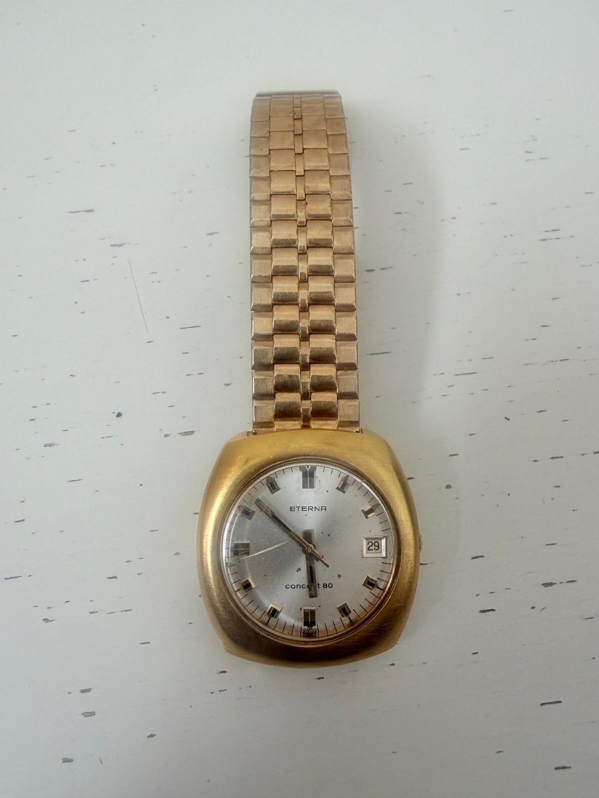 Vintage Eterna Concept 80 Polshorloge - Verguld, Overige merken, Overige materialen, Met bandje, Polshorloge