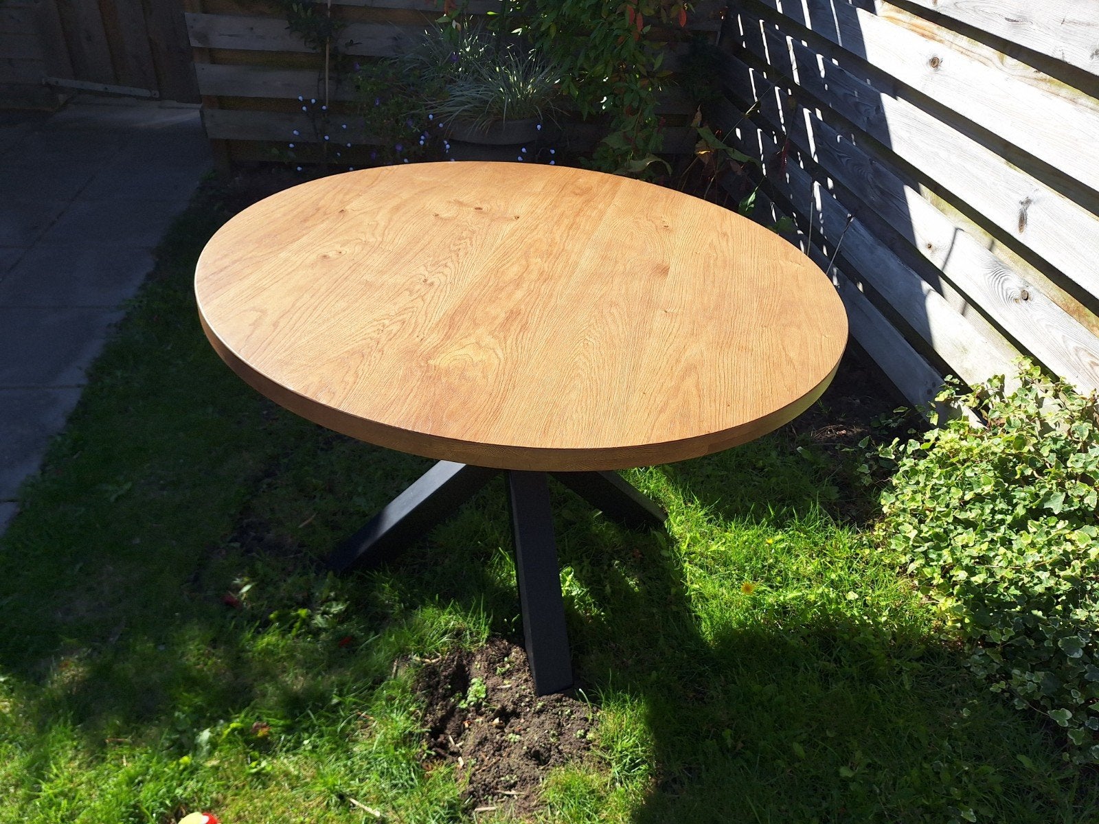 Ronde eettafel met spinpoot - 120 cm doorsnede, Ophalen, Gebruikt, Rond