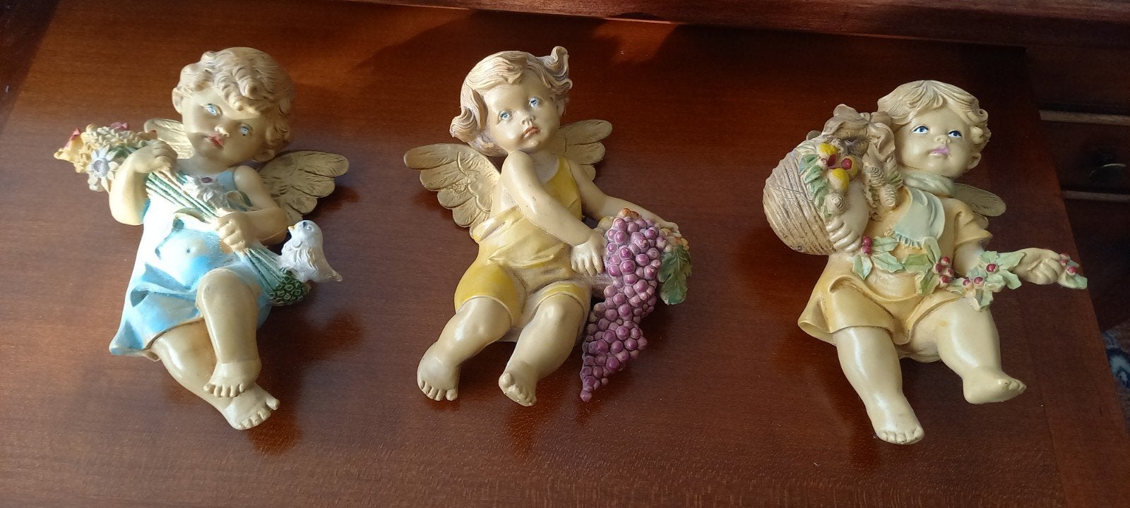 3 Antieke Italiaanse Engelen, Ophalen of Verzenden