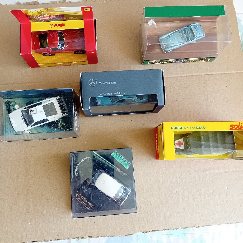 5 VERZAMEL AUTOOTJES IN DOOSJE, Verzenden, Zo goed als nieuw, Auto