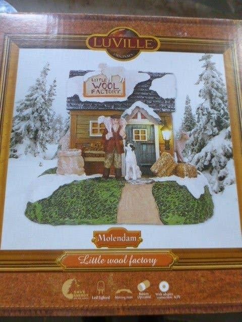 luville little wool factory kerstdorp kersthuisje schapen, Ophalen of Verzenden