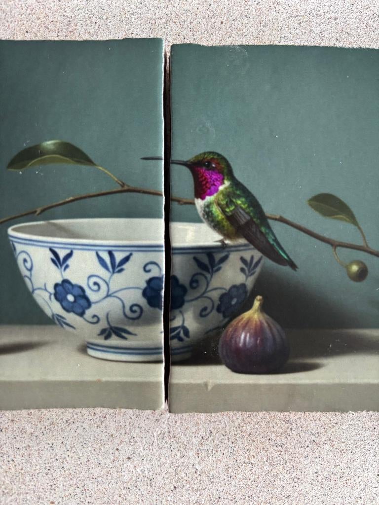 Decoratieve tegels Colibri & Vijg, Eigen ontwerp, Verzenden, Minikunstbieb, Norgerveste 16