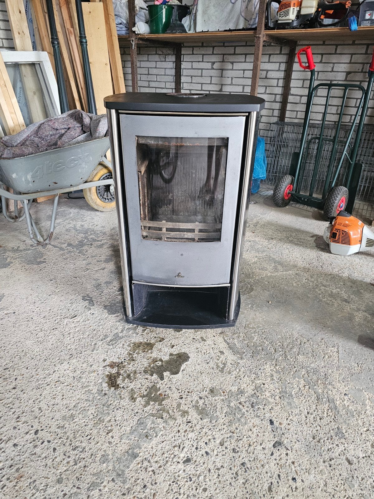 Barbas Eco 75 Houtkachel - 6-8 kW - Gebruikt, Ophalen, Gebruikt, Vrijstaande haard, Houthaard