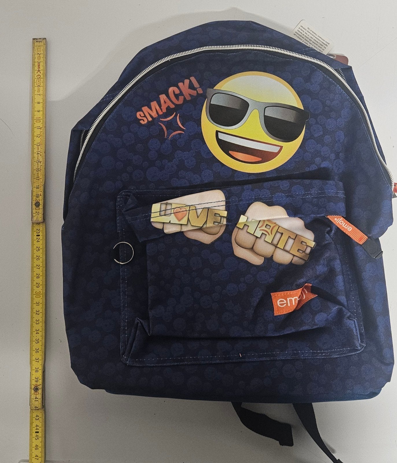 Nieuwe Emoji rugzak blauw – compact model – nooit gebruikt, Ophalen of Verzenden, Nieuw, Overige merken