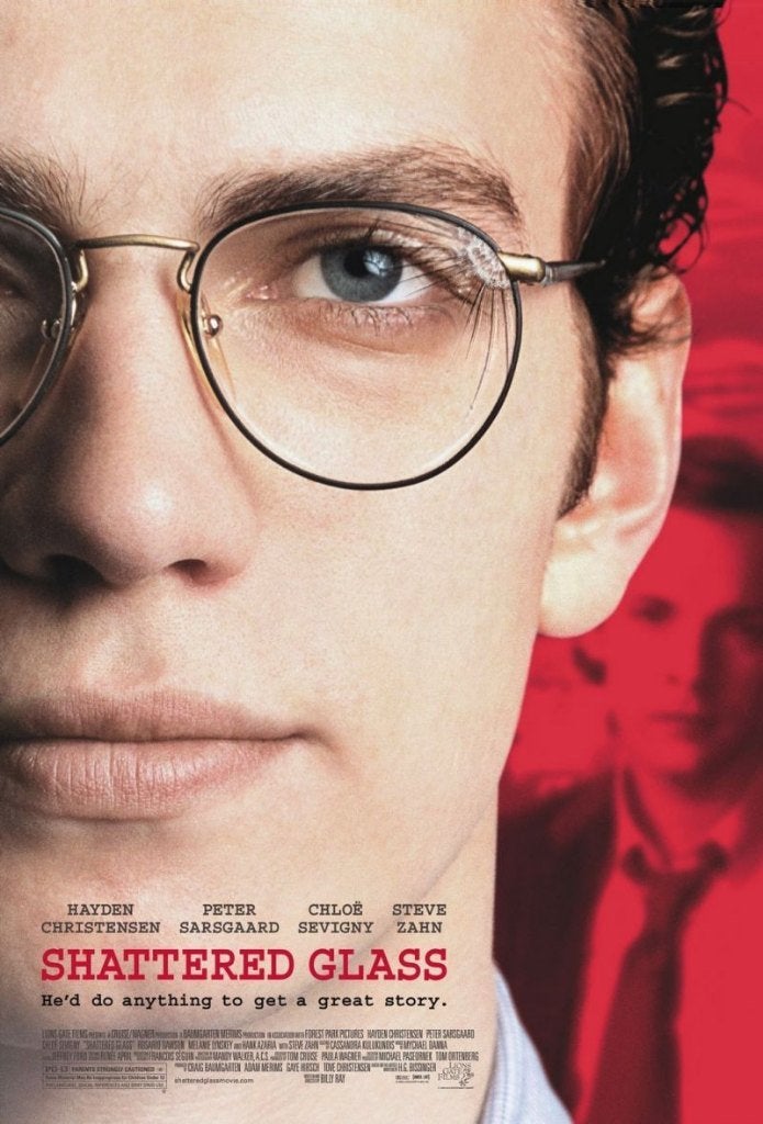 DVD - Shattered glass (2003), Alle leeftijden, Ophalen of Verzenden, Zo goed als nieuw, Romantiek