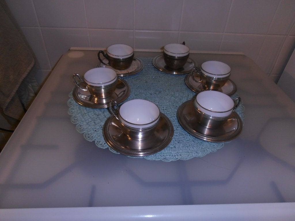 Victoriaanse alpaca zilveren thee-of koffiekopjes, Antiek en Kunst, Antiek | Goud en Zilver, Ophalen, Zilver
