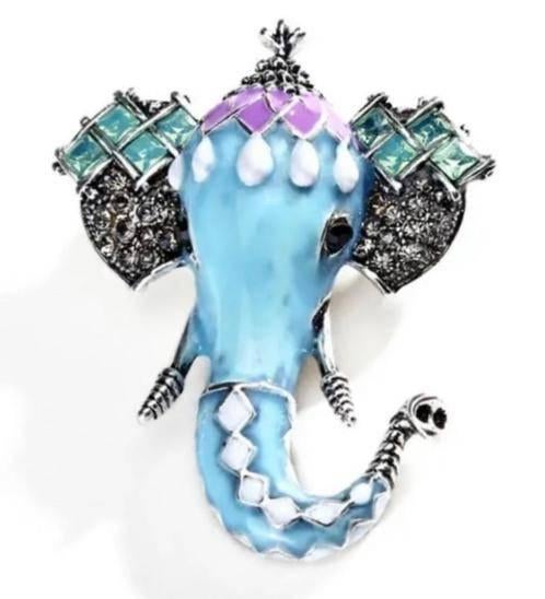 Olifanten kop Broche, NIEUW! CADEAUTIP, Verzenden, Nieuw, Overige kleuren, Overige materialen