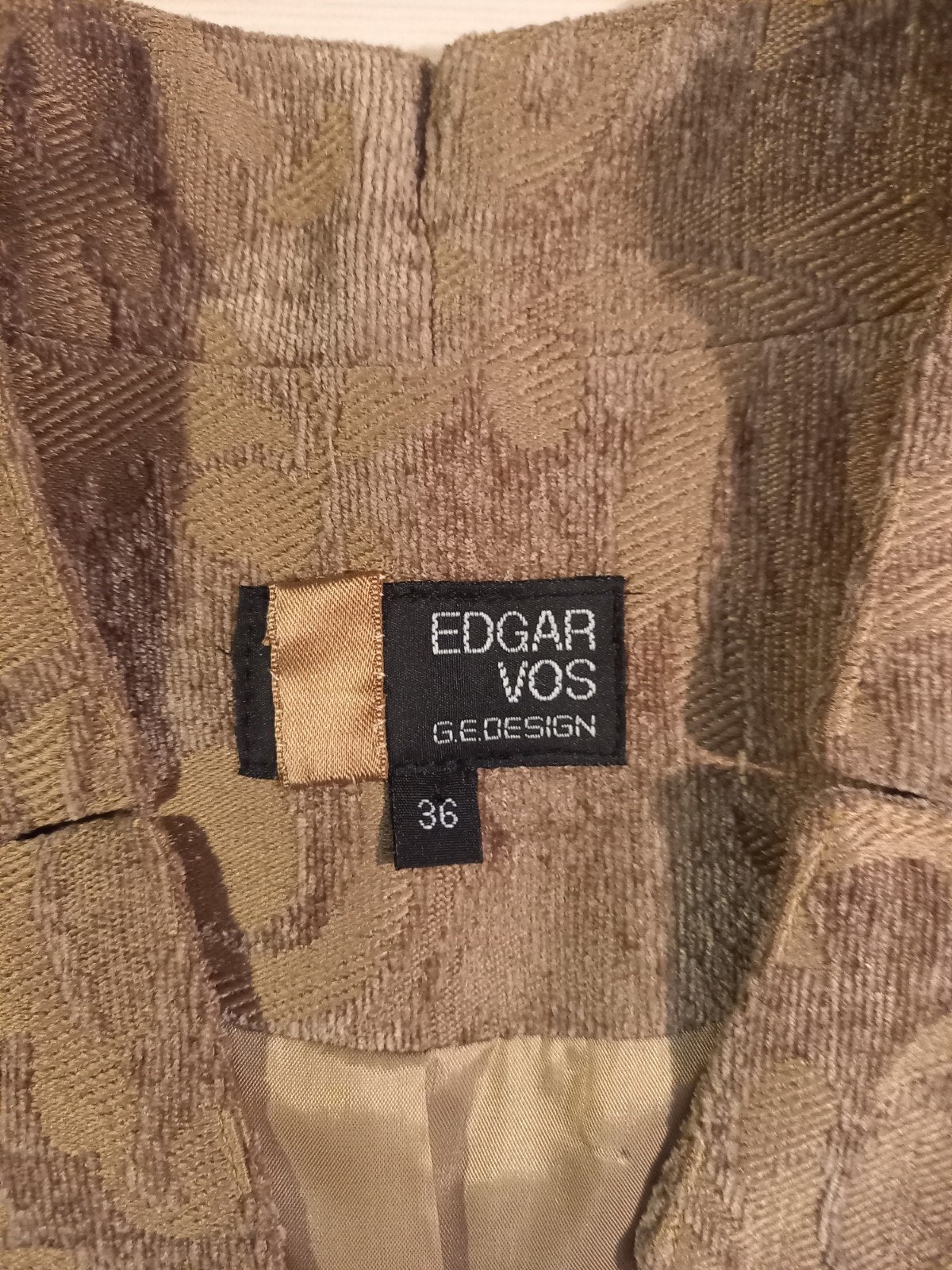 Edgar Vos Jasje Maat 36 (S), Kleding | Dames, Beige, EDGAR VOS, Ophalen of Verzenden, Zo goed als nieuw