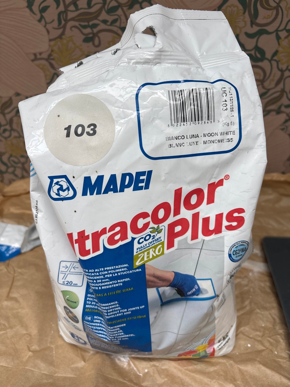 Mapei Ultracolor Plus voegmiddel - 3,9 kg (wit), Ophalen of Verzenden, Gebruikt