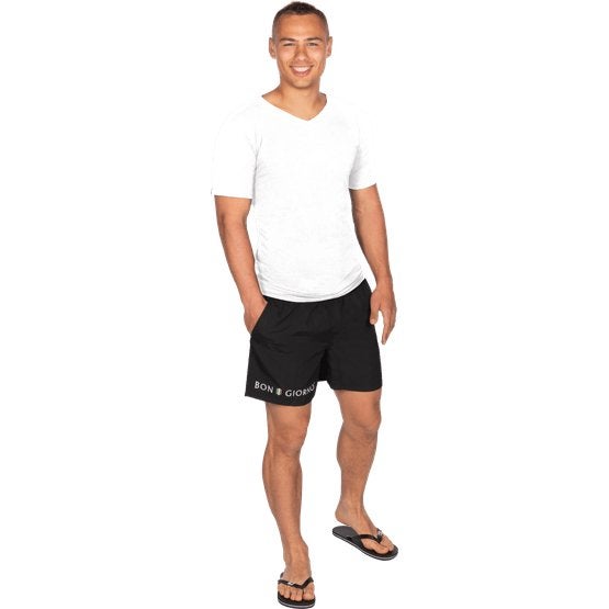 BON GIORNO BEACH SHORT MAAT S NIEUW!!, Ophalen, BON GIORNO, Zwart, Zwemshort