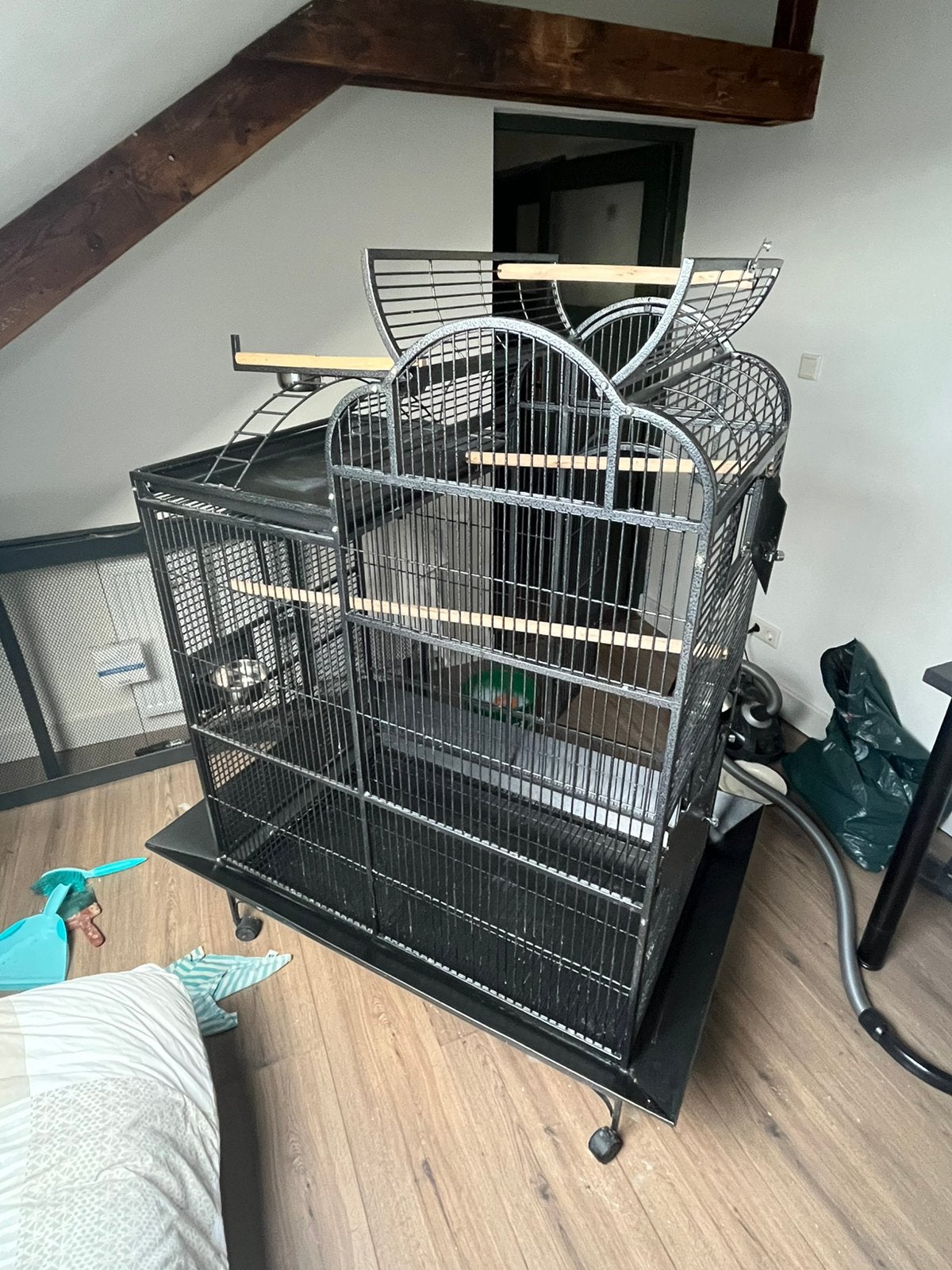 Grote Vogelkooi voor papegaaien, Ophalen, Gebruikt, Metaal, Vogelkooi