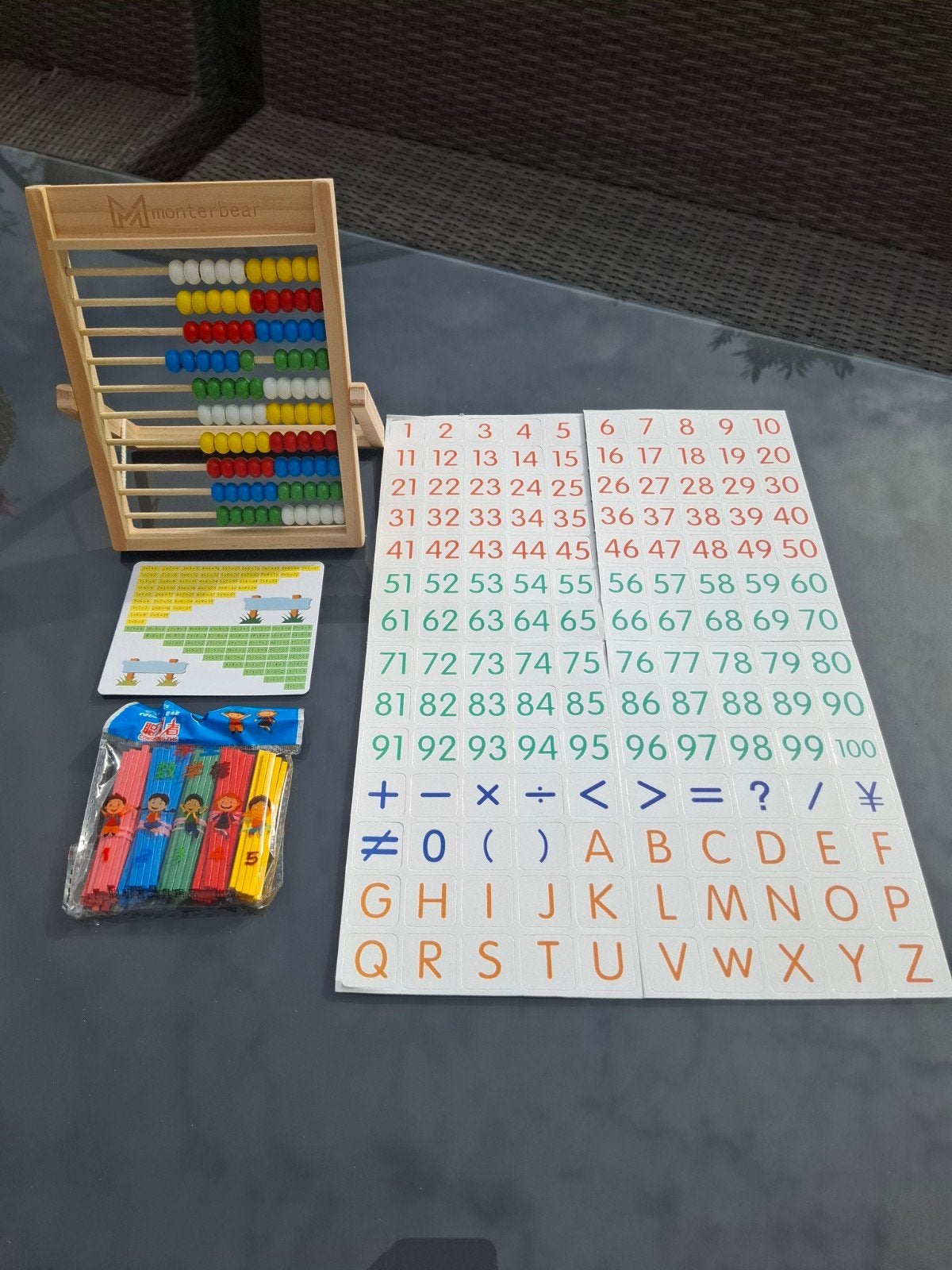 Montessori Telraam & Educatief Speelgoed Set, Ophalen of Verzenden, Zo goed als nieuw, Taal en Lezen