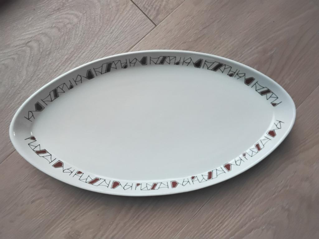 Vintage grote schaal Fris Edam Jubilant decor 500, 35cm, Ophalen of Verzenden, Zo goed als nieuw, Overige stijlen, Schaal of Schalen