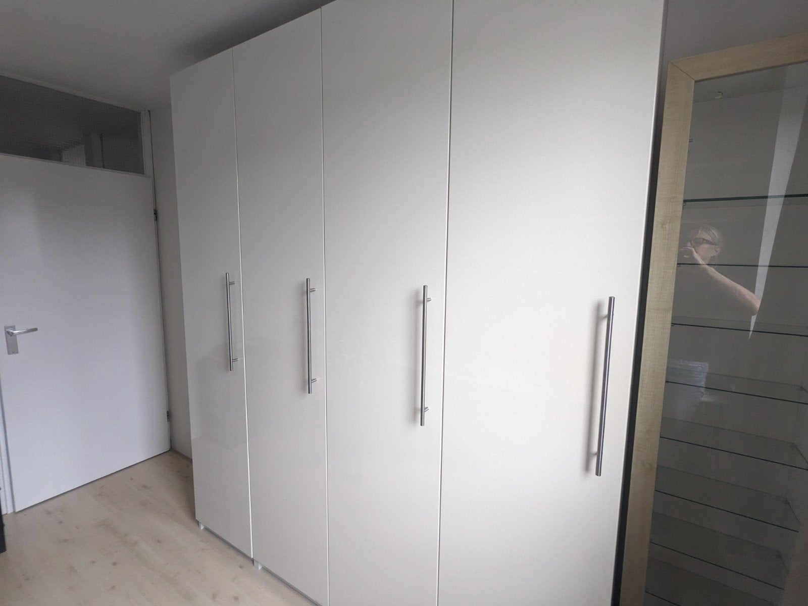 Ikea Pax kast 4 deuren wit hoogglans, Ophalen, Gebruikt, 200 cm of meer, 50 tot 100 cm