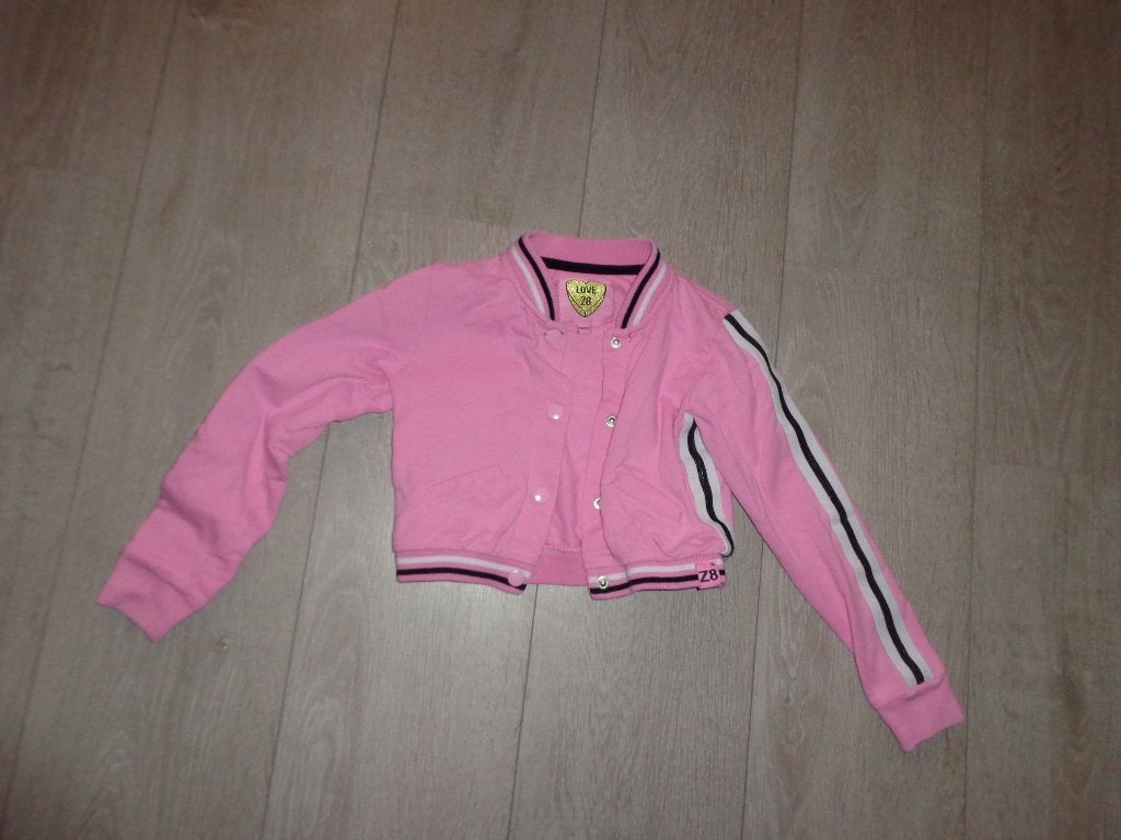 roze sportief meisjesvestje van Z8, maat 116/122, Ophalen of Verzenden, Gebruikt, Meisje, Trui of Vest