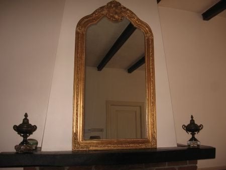 Exclusieve Grote "Barok" "Gouden" Kuifspiegel Schitterend !!